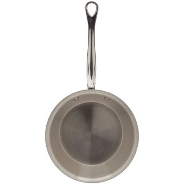 Mauviel M'Cook 5겹 광택 스테인레스 스틸 스플레이 소테 팬, 주조 스테인레스 스틸 손잡이 포함, 1.9쿼트, 프랑스산