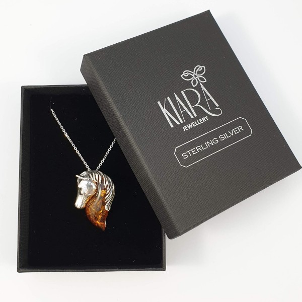 Kiara 주얼리 925 스털링 실버 말 머리 펜던트 목걸이 18