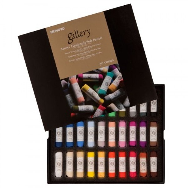 MUNGYO 갤러리 아티스트의 4400030 수제 소프트 파스텔, 30개 세트, 아티스트 품질의 손으로 만든 파스텔, 부드러운 일관성