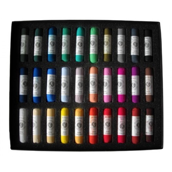 MUNGYO 갤러리 아티스트의 4400030 수제 소프트 파스텔, 30개 세트, 아티스트 품질의 손으로 만든 파스텔, 부드러운 일관성