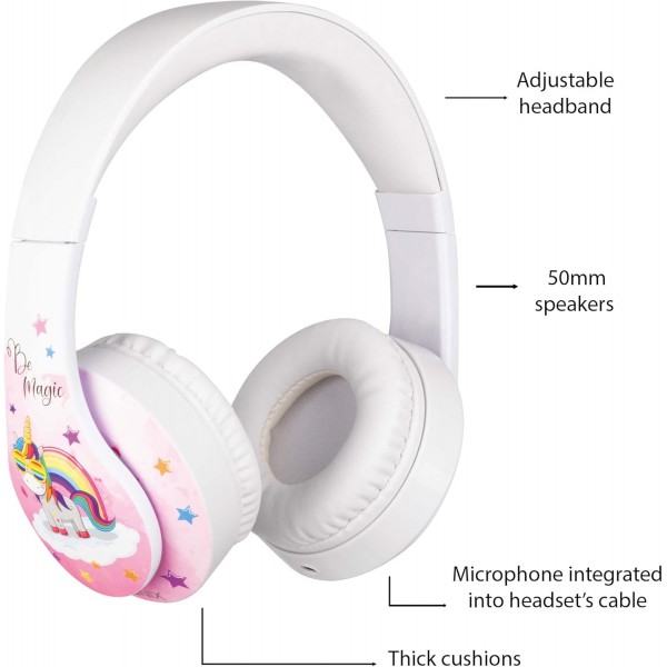 Unik Be Magic Headphones Nintendo Switch Apple iOS Android 태블릿 PC PS4 PS5 Xbox 유니콘 테마와 호환 가능