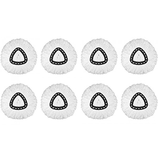 O-Ceda Easy Wrin Spin Mop, 극세사 Spin Mop 리필용 걸레 교체 헤드 8팩, 손쉬운 청소 걸레 헤드 교체