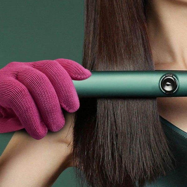 FOHOLA 헤어 스타일링용 전문 내열 장갑, 내열 장갑, 컬링 완드용 열 보호 장갑