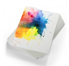 120 매 면 수채화 용지 어린이 학생용 콜드 프레스 종이 팩 성인 수채화가 초보 예술가 (230gsm, 6 x 12 인치)