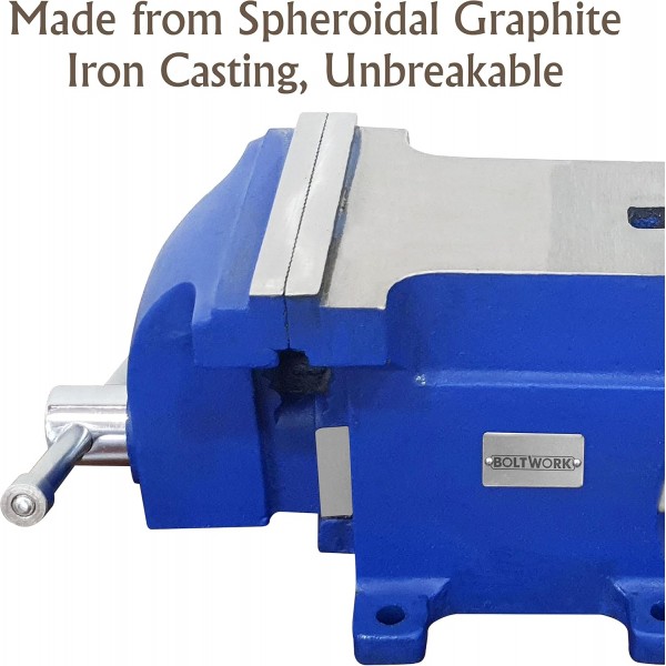 BOLTWORK Vice Bench Vice and Anvil Engineer's 2 in 1 Combo Vice with Anvil 6