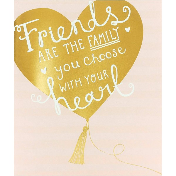 Me to You AGM01045 Me to You True Friend Gift Boxed Tatty Teddy Mug, Ceramic & UK Greetings Friend Birthday Card - 그녀를 위한 생일 카드 - Pretty Gold Heart Design, 529393-0-1 + 생일 카드