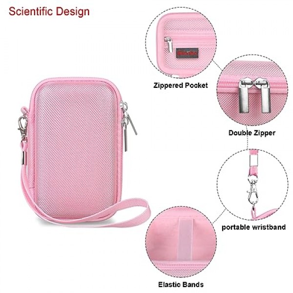 KODAK PIXPRO WPZ2 견고한 방수 디지털 카메라용 휴대용 케이스, 충격 방지 WiFi 4K 비디오 디지털 카메라 보관 커버 가방, 배터리 충전기 메모리 카드에 맞는 메쉬 포켓. 분