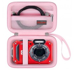 KODAK PIXPRO WPZ2 견고한 방수 디지털 카메라용 휴대용 케이스, 충격 방지 WiFi 4K 비디오 디지털 카메라 보관 커버 가방, 배터리 충전기 메모리 카드에 맞는 메쉬 포켓. 분