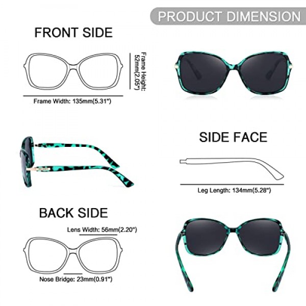 Feisedy 빈티지 트렌디 스퀘어 편광 선글라스 cateye 여성용 우아한 타원형 선글라스 여성용 남성용 b2760