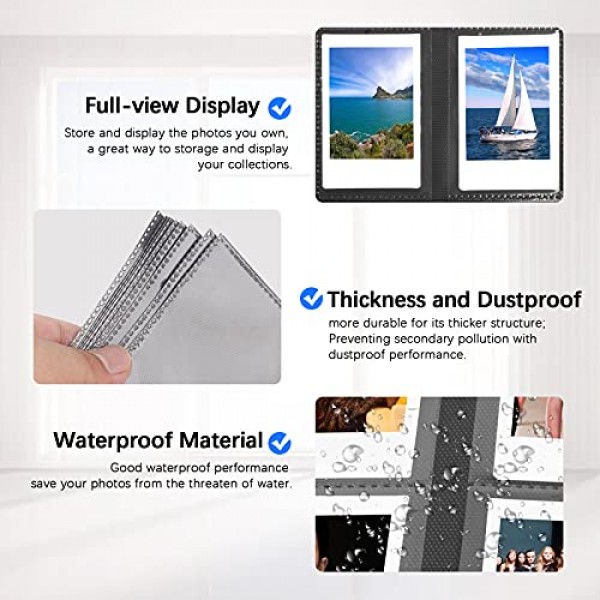 Fujifilm Instax Mini 카메라, 폴라로이드 카메라용 432 포켓 사진 앨범, Fujifilm Instax Mini 11 90 70 9 8+ 8 LiPlay 즉석 카메라, Polaroid Snap SnapTouch PIC-300 Z2300 즉석 카메라(핑크)