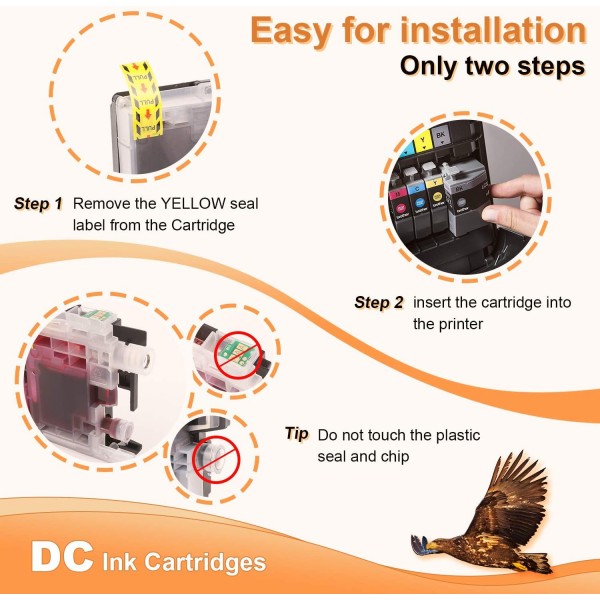 형제 MFC-J5330DW MFC-J5335DW MFC-J5730DW MFC-J5930DW MFC-J6530DW MFC-J6930DW MFC-J6930DW MFC-J6930DW MFC-J5330DW용 형제 LC-3219XL LC-3217과 호환되는 D&C LC3217 프린터 카트리지