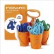 Fiskars 5" 4세 이상 어린이용 뾰족한 팁 가위(클래스팩 아트 캐디 정리함 포함)(24팩) - 학교 또는 공예용 어린이 가위 - 학용품으로 돌아가기 - 다양한 색상