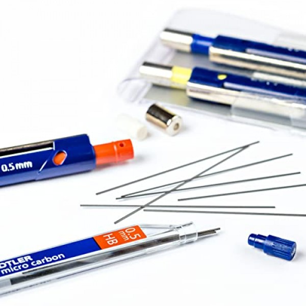 Staedtler Micro Mars 카본 샤프 펜슬 심, 0.5mm, HB, 60mm x 12(250 05 HB)