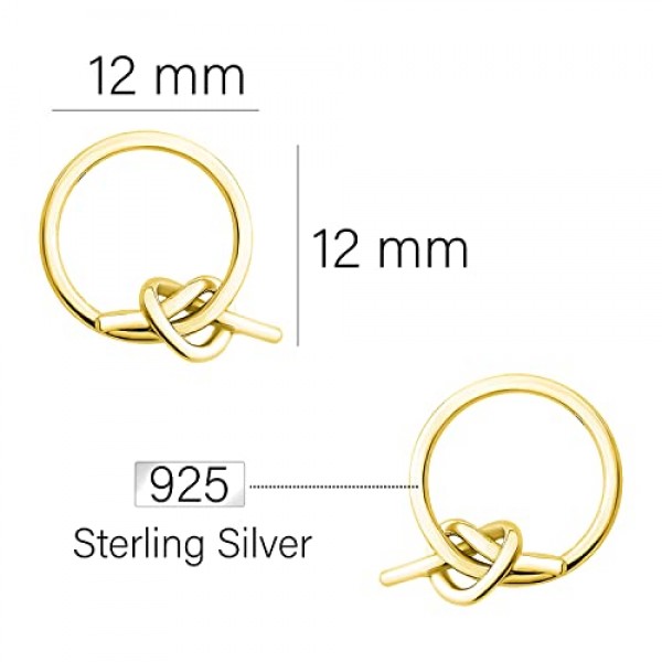 SOFIA MILANI - 여성용 925 실버 귀걸이 - 서클 하트 스터드 귀걸이