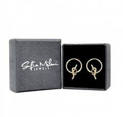 SOFIA MILANI - 여성용 925 실버 귀걸이 - 서클 하트 스터드 귀걸이