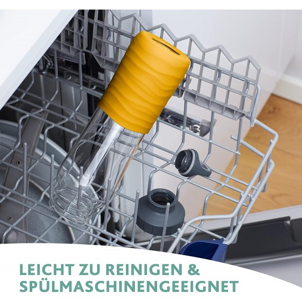 Emsa N31002 Drink2Go 유리 마시는 병 | 용량: 0.7리터 | 스크류 캡 | 아쿠아 블루