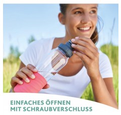 Emsa N31002 Drink2Go 유리 마시는 병 | 용량: 0.7리터 | 스크류 캡 | 아쿠아 블루