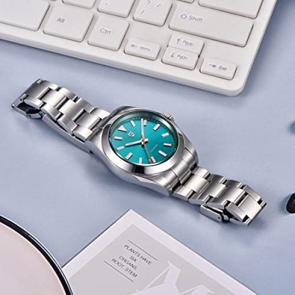 Pagani Design 2023 기계식 시계 남성용 고급 자동 시계 방수 100 손 NH35A 스테인레스 스틸 코팅 사파이어 기계식 시계 40 mm 1733