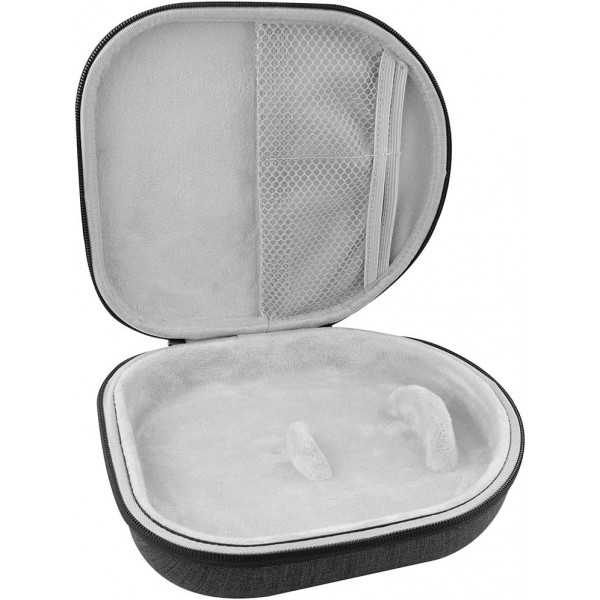 마스터 및 다이나믹과 호환되는 GEEKRIA 쉴드 헤드폰 케이스 MW75 MH40 MW65 MW60 MW50+ MG20 무선 케이스 교체용 하드 쉘 케이블 보관용 휴대용 케이스(다크 그레이)