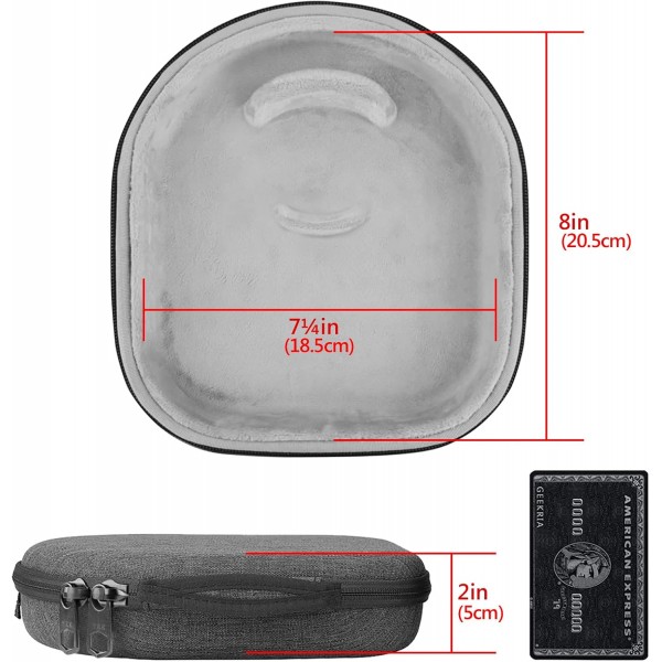 마스터 및 다이나믹과 호환되는 GEEKRIA 쉴드 헤드폰 케이스 MW75 MH40 MW65 MW60 MW50+ MG20 무선 케이스 교체용 하드 쉘 케이블 보관용 휴대용 케이스(다크 그레이)