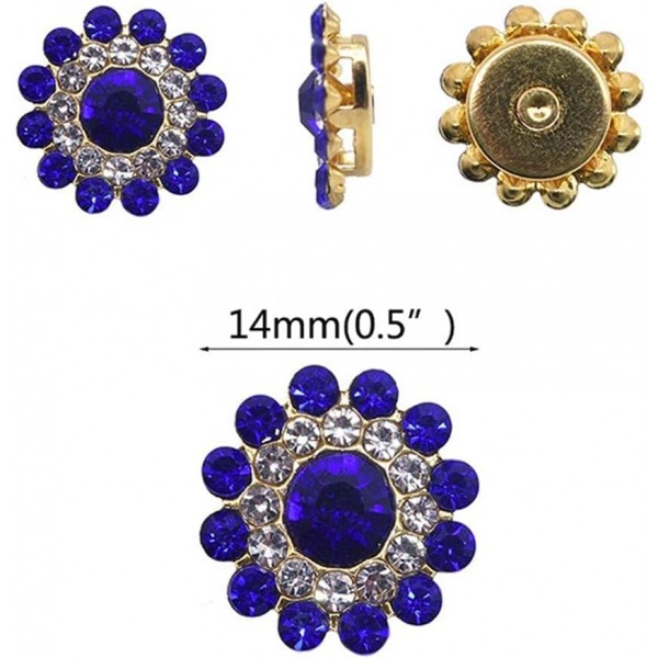 Primst 200pcs 라인 석 단추 라인 석 꽃 바느질 단추 DIY 의류 신발 가방 귀걸이에 대 한 소켓 14MM와 꽃 모양 라인 석 공예