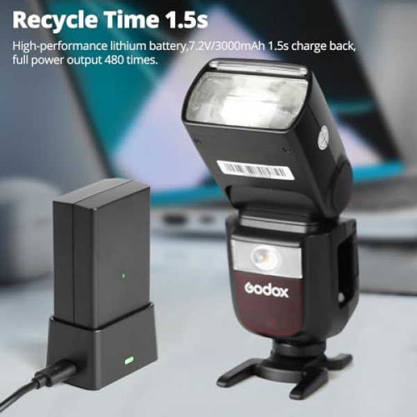 GODOX V1 배터리 VB26 VB26A 리튬 이온 배터리 V1S V1N V1C V1F V1O V1 플래시 및 V860III V860III-S V860III-C V860III-N V860III-O V860III-F V850III AD100PRO