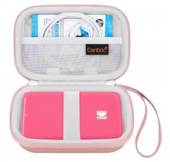 KODAK Step/Kodak Step 슬림 인스턴트 모바일 포토 미니 프린터용 Canboc 휴대용 케이스, 인화지와 USB 케이블에 맞는 메쉬 포켓, 로즈 골드(케이스만)