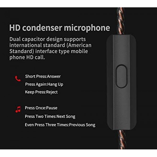 KINBOOFI KZ AS10 Pure 5 평형 전기자 5BA 헤드폰, 음악가 귀 모니터 헤드폰 HiFi 헤드셋 마이크 녹색