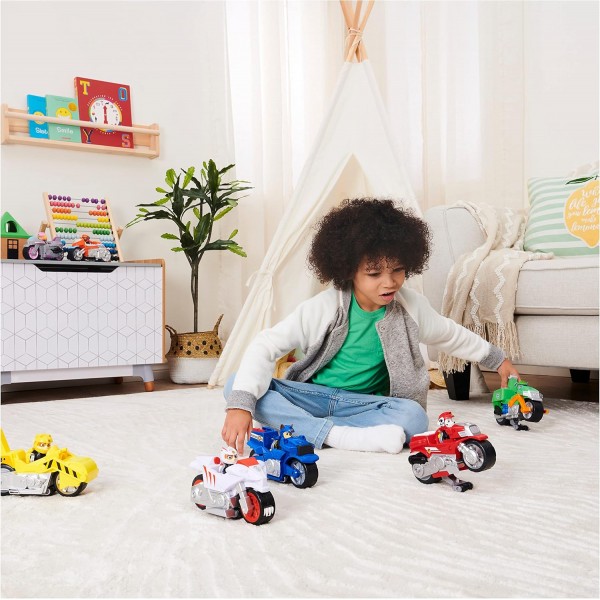 장난감 피규어가 있는 Paw Patrol Moto Pups 오토바이, 3세 이상, 캐릭터 무작위 선택