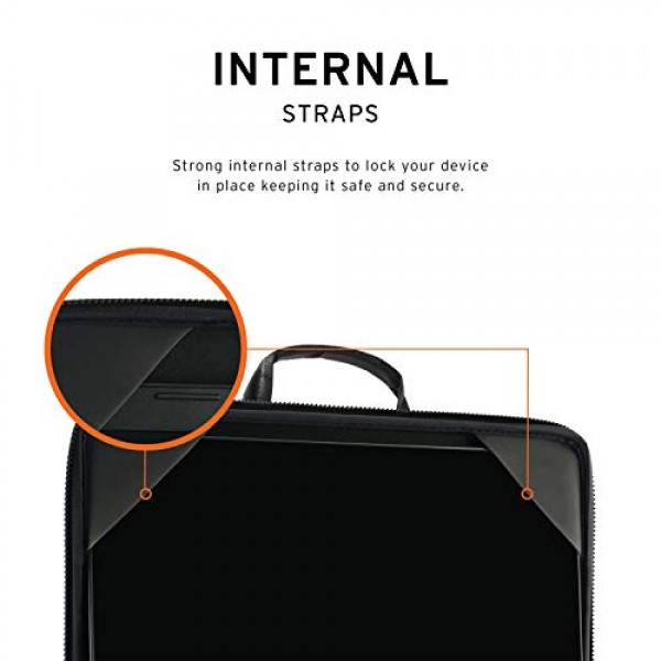 URBAN ARMOR GEAR UAG 15인치 컴퓨터용 운반 손잡이가 있는 대형 슬리브 [Magma] 견고한 촉각 그립 비바람에 견디는 보호용 슬림 보안 노트북/태블릿 슬리브