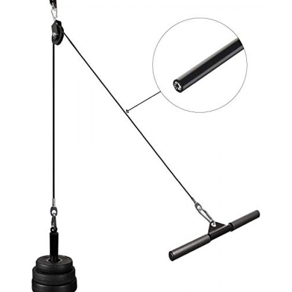 피트니스 풀리 케이블, 교체 케이블 기계 액세서리, 체육관 용 케이블 풀리 부착물 - 홈 체육관 케이블 용 두꺼운 5mm (0.2 인치) 헤비 듀티 스틸 와이어 로프