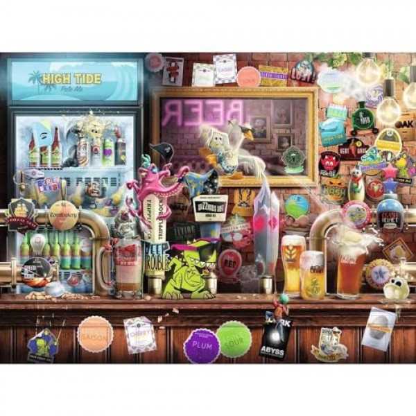 Ravensburger Craft Beer Bonanza 성인을 위한 1500피스 직소 퍼즐 - 17510 - 모든 조각은 독특하며 Softclick 기술로 조각이 완벽하게 들어맞는다는 의미, 32 x 24