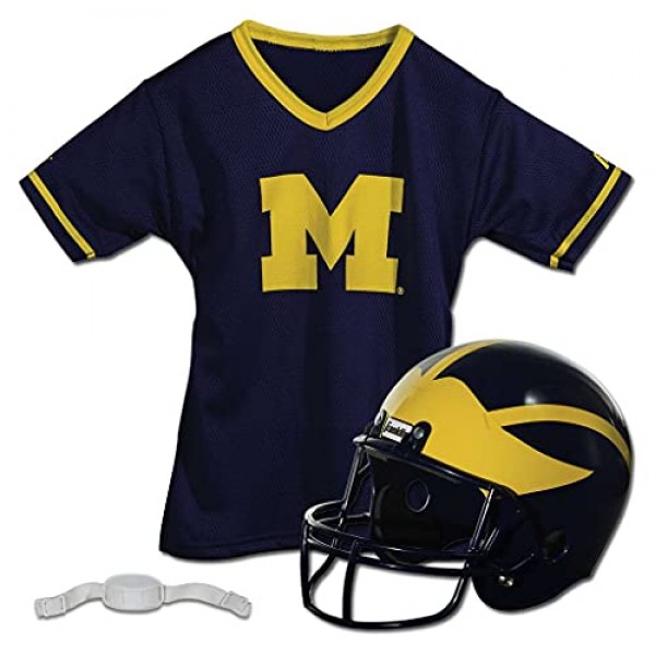 프랭클린 스포츠 NCAA 아동용 풋볼 헬멧 + 저지 세트 - 대학 유니폼 + 소년 소녀용 헬멧 세트-장난감 어린이 의상 세트