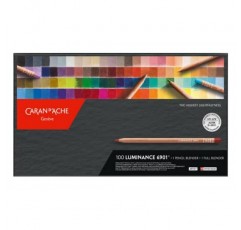 Caran d'Ache Luminance 6901 개별 컬러, 아티스트, 컬러 코드 연필 100개들이 상자 및 풀 펜슬 1개 및 연필 블렌더 1개