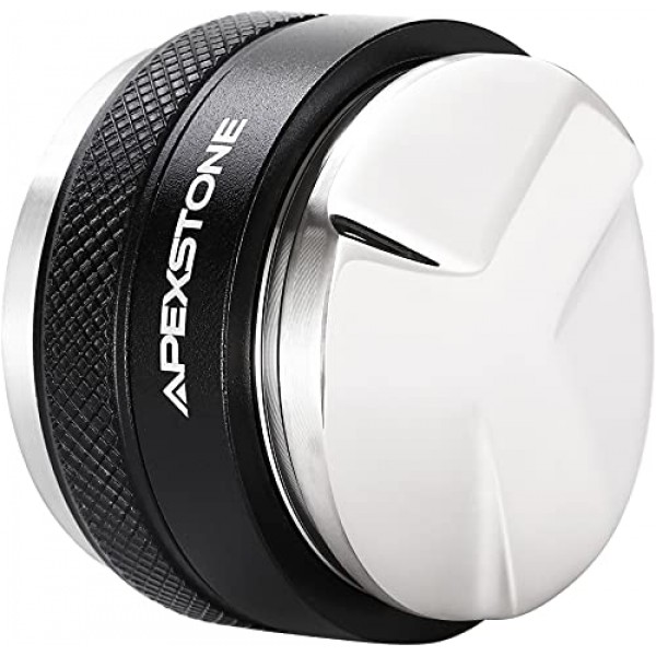 Apexstone 53mm 커피 분배기 및 탬퍼, 53mm 커피 분배기 및 핸드 탬퍼, 54mm Breville Portafilter용 듀얼 헤드 커피 레벨러, 조절 가능한 깊이