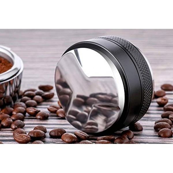 Apexstone 53mm 커피 분배기 및 탬퍼, 53mm 커피 분배기 및 핸드 탬퍼, 54mm Breville Portafilter용 듀얼 헤드 커피 레벨러, 조절 가능한 깊이