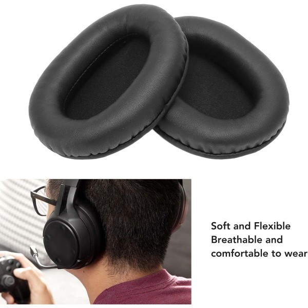 Goshyda 헤드폰 이어 패드 교체 인조 가죽 스폰지 소재 Kingston HyperX Cloud Flight 무선 게임용 헤드셋 용 소프트 헤드셋 이어 패드