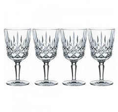 Nachtmann Noblesse Collection 7.4인치 칵테일 및 와인 잔, 고급 크리스탈 유리로 제작, 화이트 또는 레드 와인 잔, 12.5온스, 식기세척기 사용 가능, 4개 세트