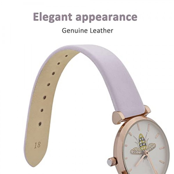 WOCCI 우아한 시계 밴드, 남성용 및 여성용 정품 가죽 교체 스트랩, 밴드 폭 8mm 10mm 12mm 14mm 16mm 18mm 20mm