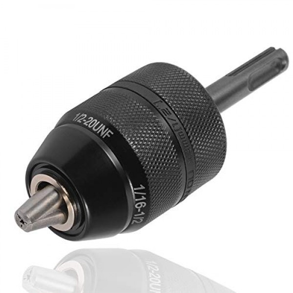 1/2 -20UNF 2-13MM 용량 충격 열쇠가없는 드릴 척 드릴링 어댑터 변환기 (잠금 장치 및 SDS 플러스 생크 어댑터 하드웨어 도구 포함)