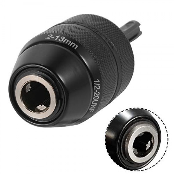 1/2 -20UNF 2-13MM 용량 충격 열쇠가없는 드릴 척 드릴링 어댑터 변환기 (잠금 장치 및 SDS 플러스 생크 어댑터 하드웨어 도구 포함)