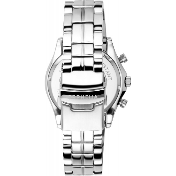 ORPHELIA 남성용 크로노그래프 시계 Oblivion with 스테인리스 스틸 밴드 화이트