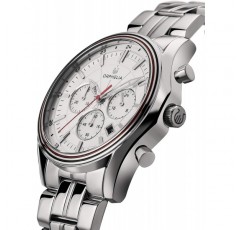 ORPHELIA 남성용 크로노그래프 시계 Oblivion with 스테인리스 스틸 밴드 화이트