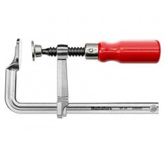 나무 손잡이 CF 60(60mm)이 있는 Hultafors 나사 클램프 - 523123 - 좁은 공간에 더 쉽게 접근 가능 - 기울어진 압력판이 있는 강력하고 탈착 가능한 검은색 나사