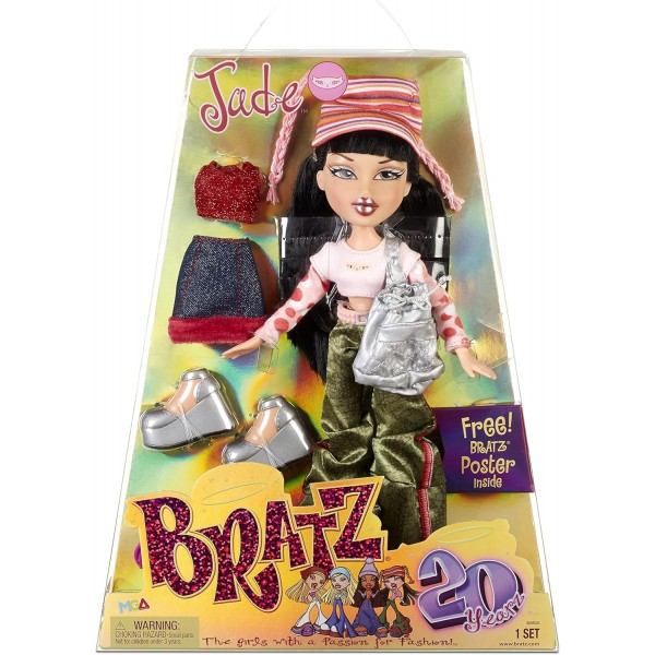 Bratz 20 Yearz 스페셜 에디션 오리지널 패션 인형 옥 - 홀로그램 패키징 및 포스터 - 20 Yearz 모티프, Fan Fave Rerelease 2001 복제품 - 의상 2개, 신발 등, 9 x 9 x 11.5인치 포함