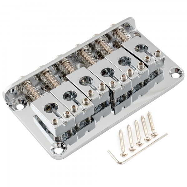 Musiclily Pro 52.5mm(2-1/16인치) 스트링 간격 PRS 스타일 안장 하드테일 고정 브리지 Strat Tele 스타일 일렉트릭 기타용 비트레몰로 브리지, 블랙