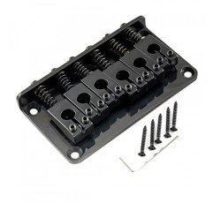 Musiclily Pro 52.5mm(2-1/16인치) 스트링 간격 PRS 스타일 안장 하드테일 고정 브리지 Strat Tele 스타일 일렉트릭 기타용 비트레몰로 브리지, 블랙