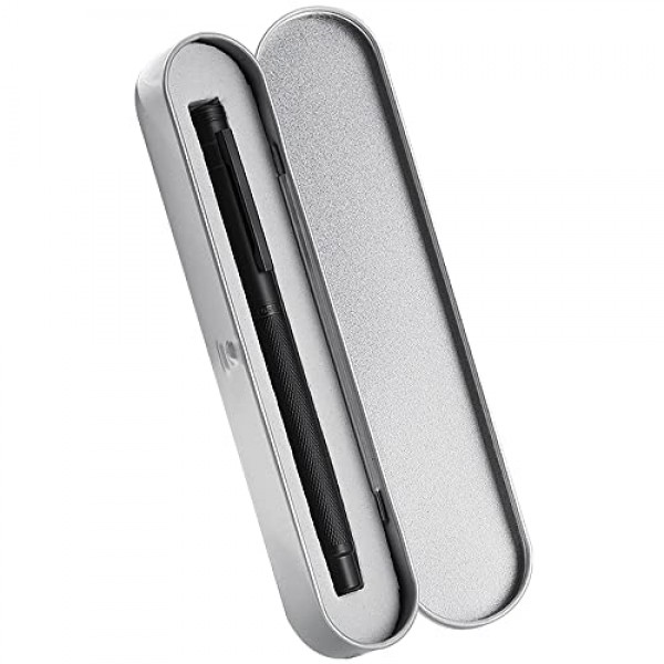 블랙 포레스트 만년필 고급 펜촉 클래식 디자인, 컨버터 및 금속 펜 케이스 세트, Asvine 제작