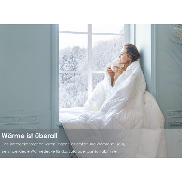 QUEEN ROSE 거위털 이불 155x220 겨울 이불 4계절 이불 155x220 거위털 이불 두꺼운 이불 Oeko-Test 인증 155 x 220