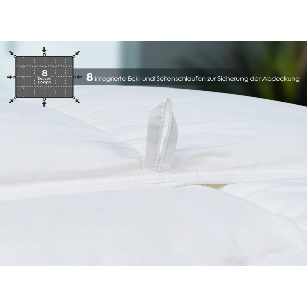 QUEEN ROSE 거위털 이불 155x220 겨울 이불 4계절 이불 155x220 거위털 이불 두꺼운 이불 Oeko-Test 인증 155 x 220